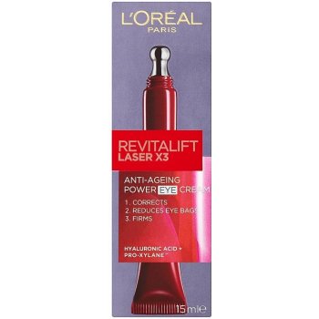 L'Oréal Revitalift Laser X3 Renew očný krém proti vráskam 15 ml