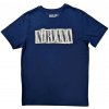 Nirvana Tričko Box Logo Unisex Denim Blue XL