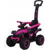 Detské odrážadlo s vodiacou tyčou Baby Mix Mega ružové