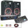 Skytec Complete 700W Bluetooth a USB DJ Set reproboxů se zesilovačem a mixpultem