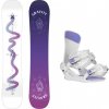 Gravity Sirene White 24/25 dámský snowboard + Gravity Fenix white/lavender vázání - 156 cm + M (EU 38-41)