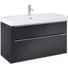Kúpeľňová skrinka s umývadlom Jika Cube 102x62x43, 5 cm čierna mat H40B2364023532