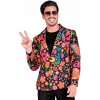 Pánske hippie sako s farebnými kvetmi S