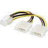 Redukcia OEM napájecí rozdvojka pro VGA 2x 5.25 (MOLEX) na PCI-E (6pinů)