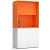 Kuchynka PLAN NIKA s drezom a batériou 1000 x 600 x 2000 mm oranžová ľavé