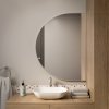 Baltica Design Tiny Border Semi Round zrkadlo 90x65 cm strieborná 5904107923833