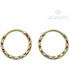 ADANITO BRN1237GSR - Zlaté náušnice krúžky z kombinovaného zlata 13 mm 0.71 g