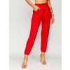 Červené dámske látkové jogger nohavice Bolf W5076