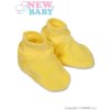 Detské papučky New Baby žlté, Veľkosť: 62 (3-6m), Vhodnosť: Pre všetkých