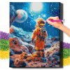 DIAMANTOVÁ MAĽBA 5D S RÁMOM Diamantová Výšivka Veľký Astronaut Mozaika 40x50 cm