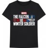 Marvel tričko Falcon & Winter Soldier Text Logo Čierna XL