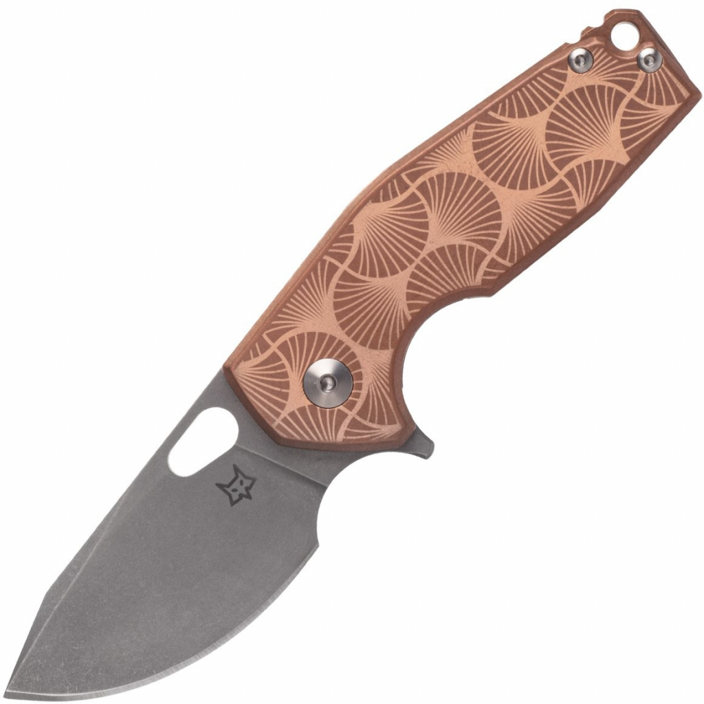 FOX knives FOX/VOX SURU FOLDING KNIFE LIMITED EDITION - CPM 20 CV ACID STONEWASHED BLADE - ENGRAVED