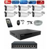Amiko IP 6 kamerový set so switchom, Varifokal, 4K Ultra HD 8Mpix, Tube (1805K6V2) (Amiko)