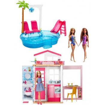 Mattel Barbie Dům 2v1 s bazénem + 3 panenky od 75,36 € - Heureka.sk