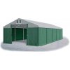 Skladový stan 5x10x2,5m strecha PVC 560g/m2 boky PVC 500g/m2 konštrukcie ZIMA PLUS Šedá Zelená Zelená