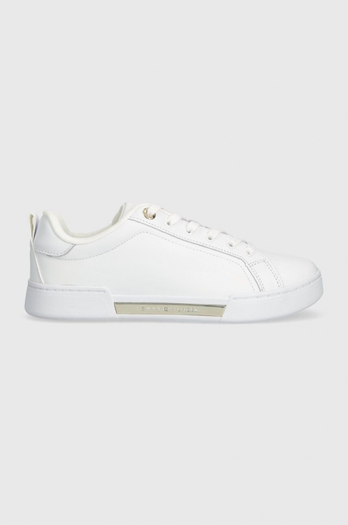 Tommy Hilfiger kožené tenisky CHIQUE COURT SNEAKER FW0FW07634 biela