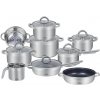 15-dielna sada nerezových hrncov a nepriľnavých panvíc BestBerg BBSC-15 / strieborná