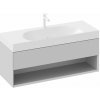 Ravak Lite skrinka 120x45x43 cm závesná kúpeľňová skrinka pod umývadlo sivá X000001871