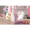 DETSKÁ POSTEĽ 160X80 CASIMO SO ZÁBRANOU JEDNOLÔŽKOVÁ LEVÍ KRÁĽ BIELA