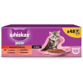 Whiskas klasický výběr ve šťávě pro koťata 48 x 85 g