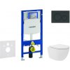 Geberit Duofix - Set predstenovej inštalácie, kompaktného klozetu Oudee Vortex a dosky softclose, tlačidlo Sigma20, čierna lesk/čierna mat SANI11CA5142
