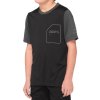100% RIDECAMP Youth Short Sleeve Black/Charcoal