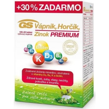 GS Vápnik Horčík Zinok Premium 130 tabliet