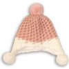 Čiapky zimné dievčenské s brmbolcami, Minoti, DEER 15, růžová - 0-6m | 0-6m