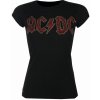 Tričko metal ROCK OFF AC-DC Full Colour Logo Diamante Čierna