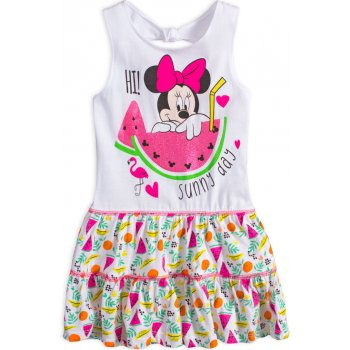 Dievčenské šaty Disney Minnie Sunny Day biele