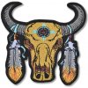 Moto nášivka Tribal Buffalo Head 9cm x 9cm