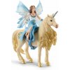 Figúrka Schleich Víla Eyelas na zlatom jednorožci 42508 (4059433142722)