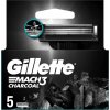 Gillette Mach3 Charcoal náhradné hlavice 5ks