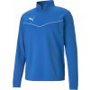 Pánska mikina so zipsom Puma, TEAMRISE 1 4 ZIP TOP modrá,biela L