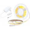 Solight LED COB pásik, sada s adaptérom, vypínač, 5m, 8W/m, 800lm/m, teplá biela WM59-WW