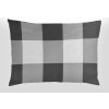 XPOSE® Bavlnená obliečka na vankúš KÁRO - sivá 50x70 cm, Bavlna