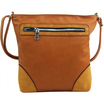 Barebag Stredne veľká hnedo-okrová crossbody dámska kabelka NH8123