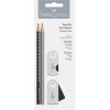 FABER-CASTELL SPARKLE súprava na písanie 4-dielna - strieborná / čierna
