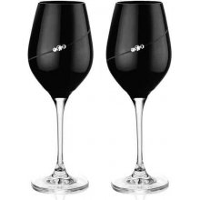 Diamante Sihouette black poháre na víno 2 x 360 ml