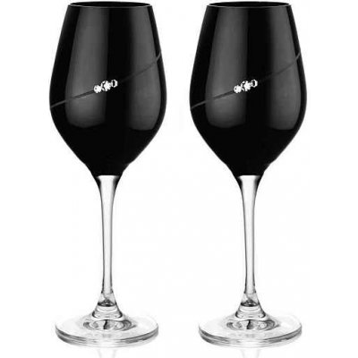 Diamante Sihouette black poháre na víno 2 x 360 ml