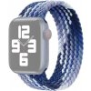 AppleKing nylonový remienok s farebným vrkočovým vzorom pre Apple Watch 42mm / 41mm / 40mm / 38mm - M - modrý - možnosť vrátiť tovar ZADARMO do 30tich dní