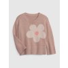 GAP Baby sveter s kvetinou Ružová 3 ROKY Ružová Ružová