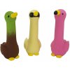 Kvalitné plné latexové hračky pre psy s pískatkom Nobby Zvieratá - vtáky s dlhým krkom 3ks