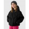 4F Dievčenská páperová bunda TDJAF451 - Čierna, 164 Čierna, 164