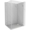MEXEN/S - Lunar-F L sprchový kút skladacie dvere pravá 90 x 80, transparent, nikel kartáčovaný 836L-090-080-97-00-P