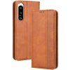 PROTEMIO 52364 BUSINESS Peňaženkový kryt pre Sony Xperia 5 IV hnedý