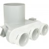 Plastový konektor do stropu Dalap Flexitech CPMC, 3 vývody s Ø 63 mm, príruba Ø 125 mm