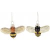 Sklenená vianočná ozdoba včielka, ručne maľovaná