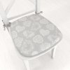 Biante Oblý podsedák PML-071 Srdce s ornamentami na sivom - 39x37x3 cm