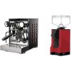 Rocket Espresso Appartamento TCA, black/copper + Eureka Mignon Silenzio, BL ferrari red